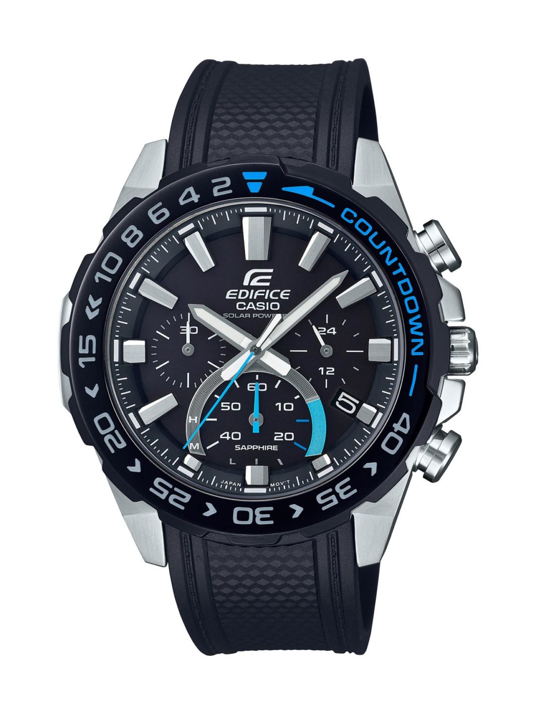 Casio Edifice EFS550DB สเกล Countdown พรอมกระจก Sapphire