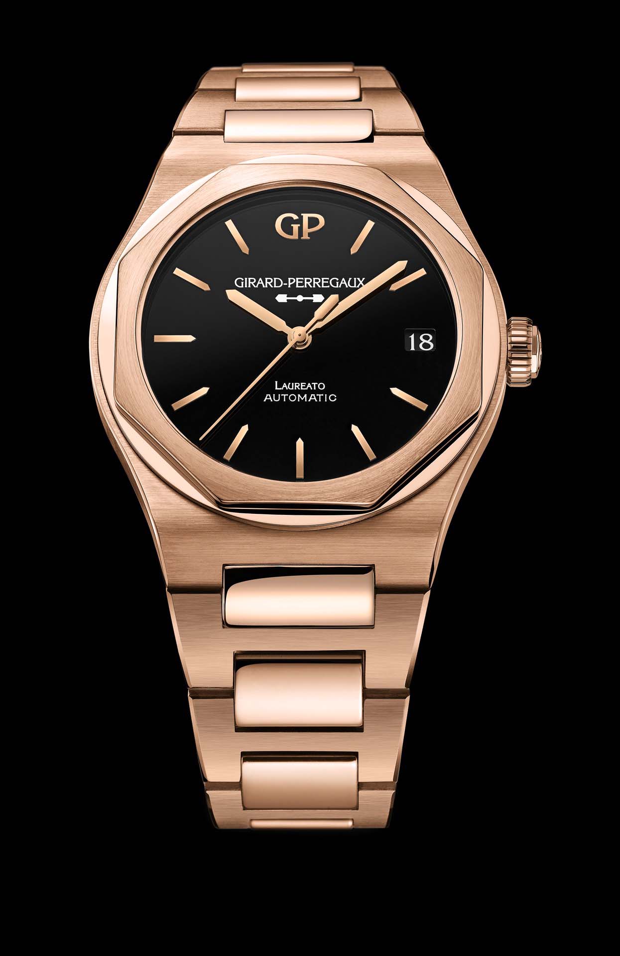 Girard-Perregaux Laureato 42mm Pink Gold & Onyx