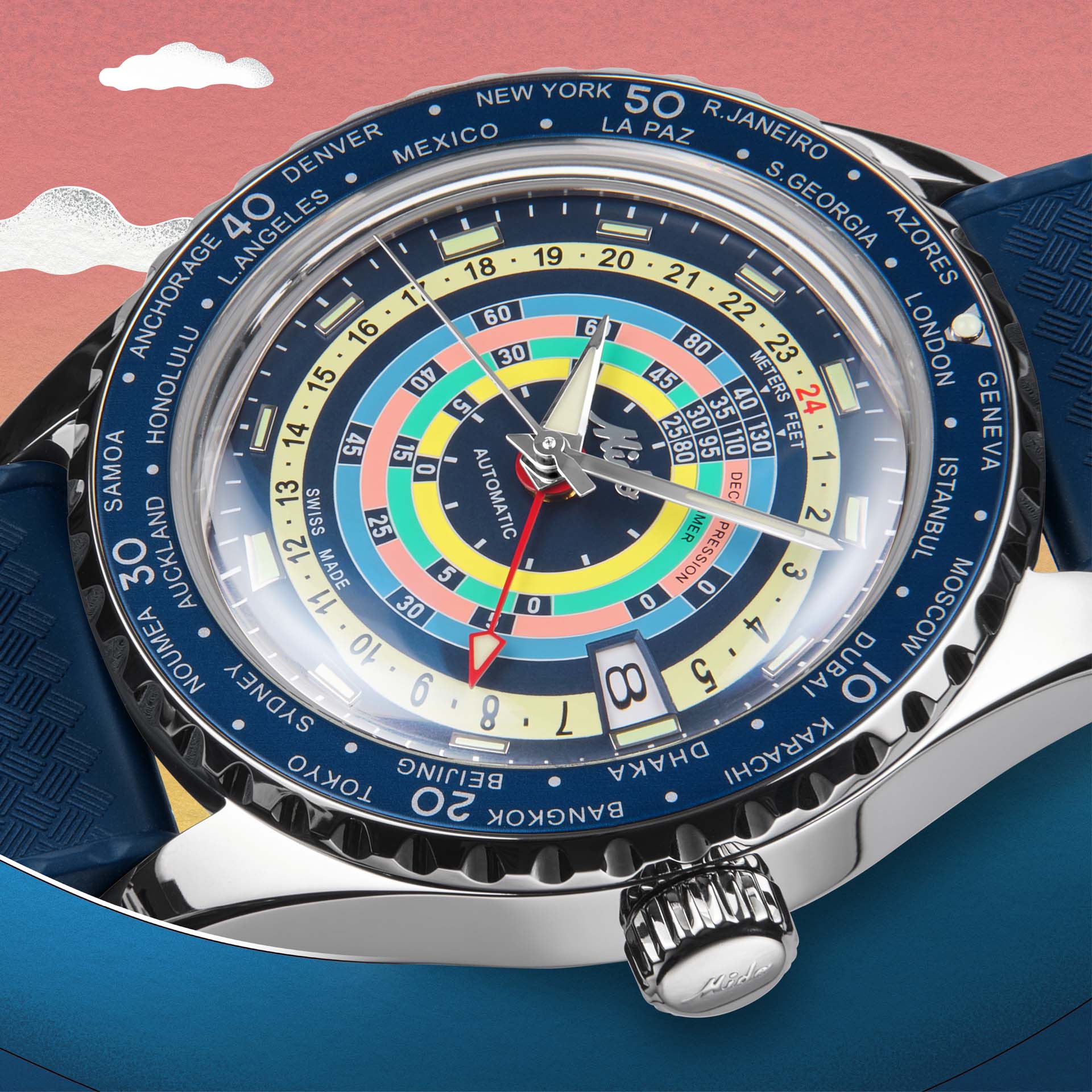 Mido Ocean Star Decompression Worldtimer Special Edition