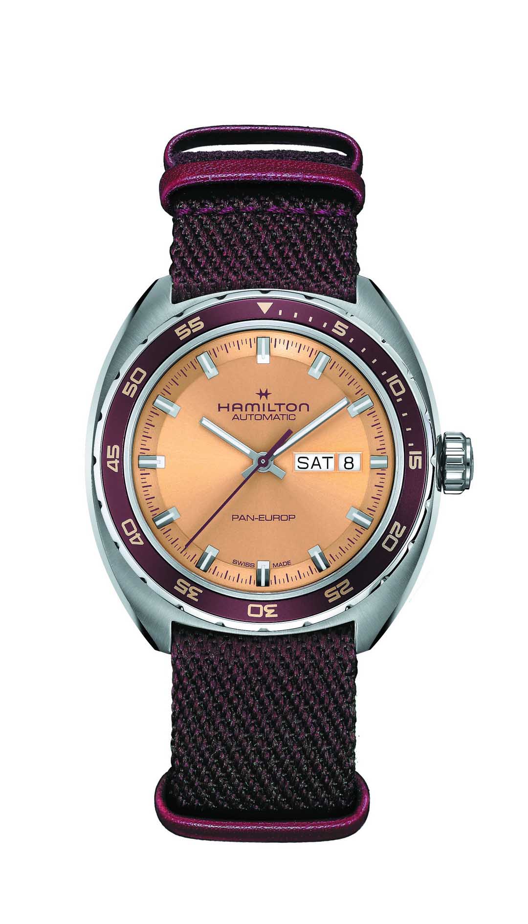 Hamilton Pan Europ Automatic 1960 ด้วยสี Earth Tone