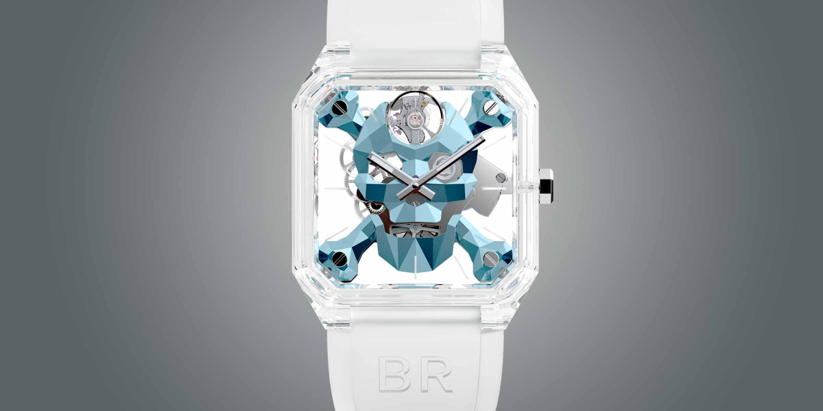 Bell Ross BR 01 Cyber Skull Sapphire Ice Blue