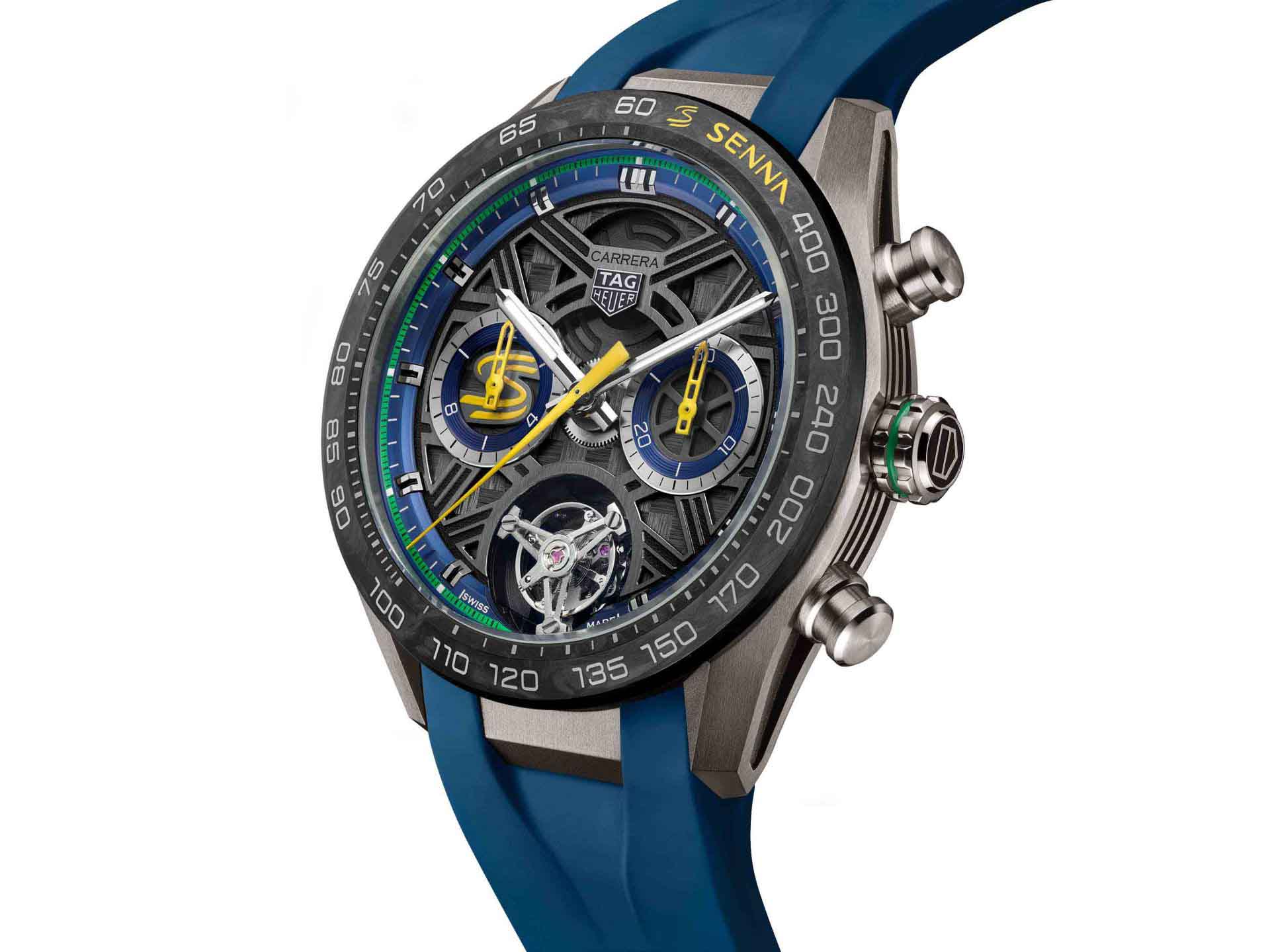 TAG Heuer Carrera Chronograph Tourbillon x Senna ฉลอง 30 ปีของการจากไป