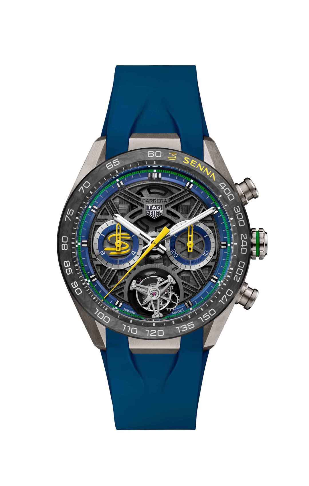 TAG Heuer Carrera Chronograph Tourbillon x Senna ฉลอง 30 ปีของการจากไป