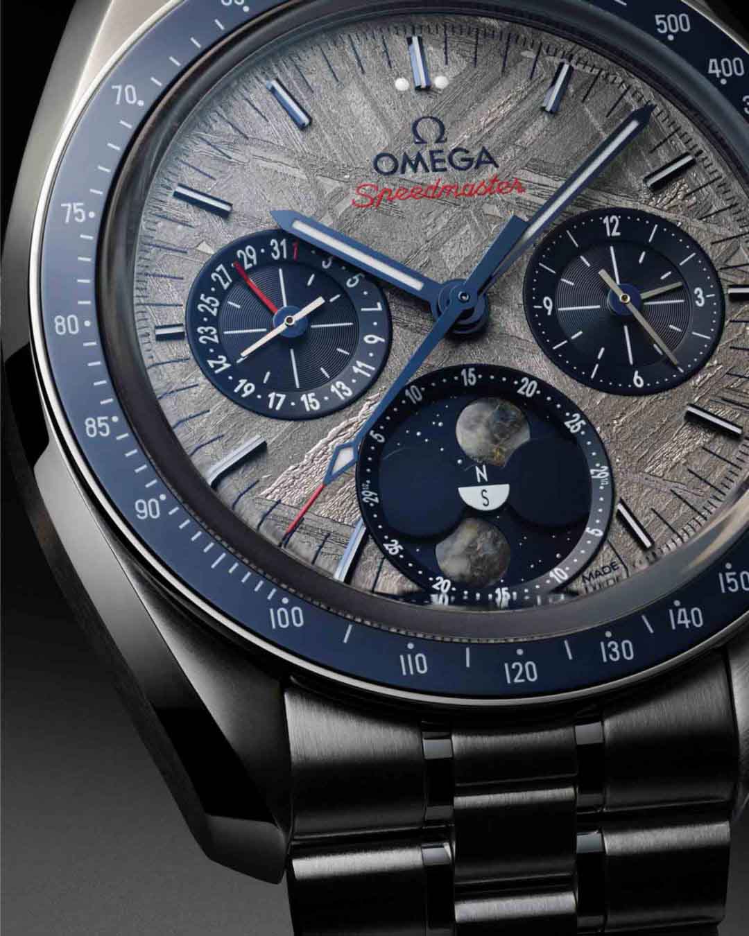 OMEGA Speedmaster Moonphase Meteorite