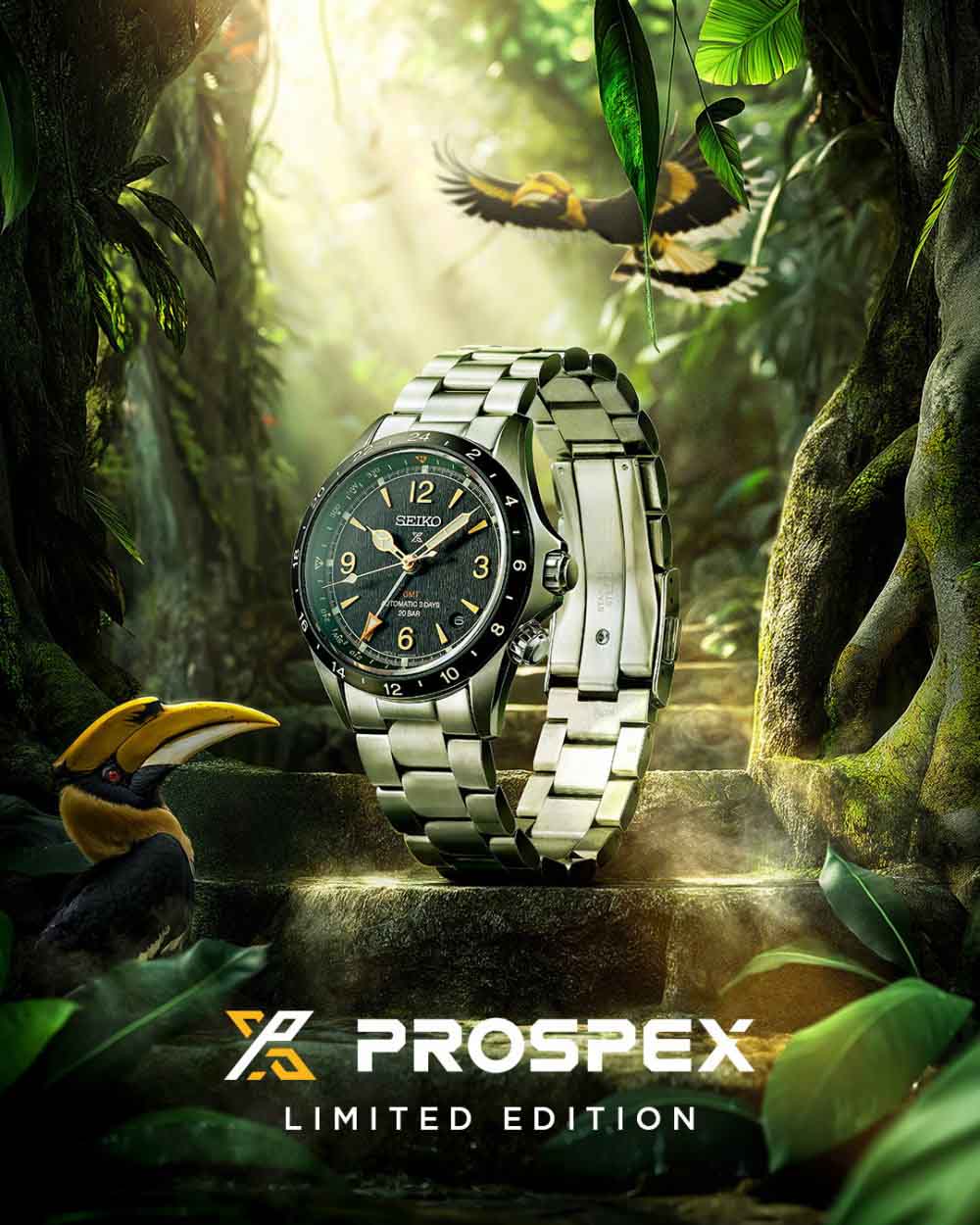 Seiko Prospex Alpinist GMT Asia Limited Edition inspired by Hornbills SPB493J