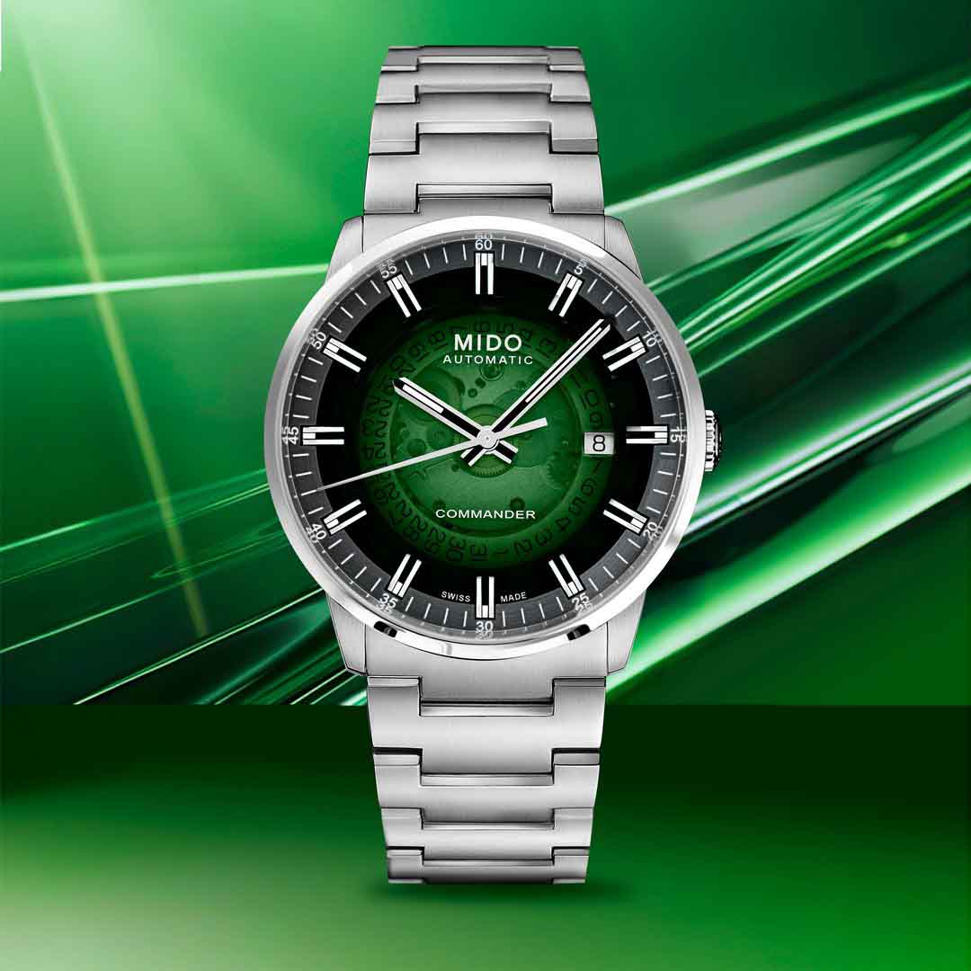 Mido Commander Gradient Green Dial