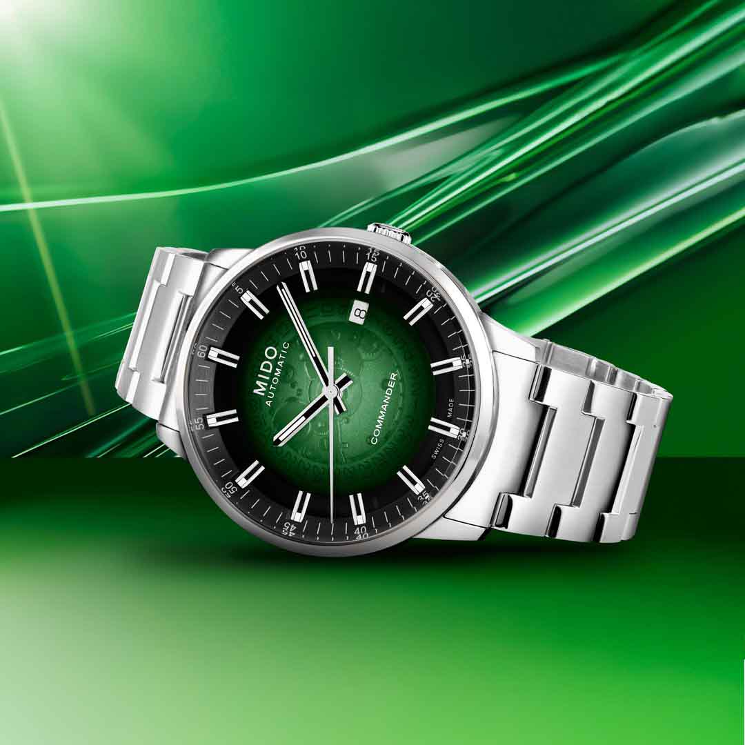 Mido Commander Gradient Green Dial