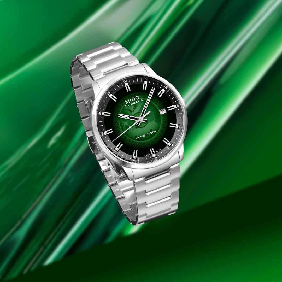 Mido Commander Gradient Green Dial