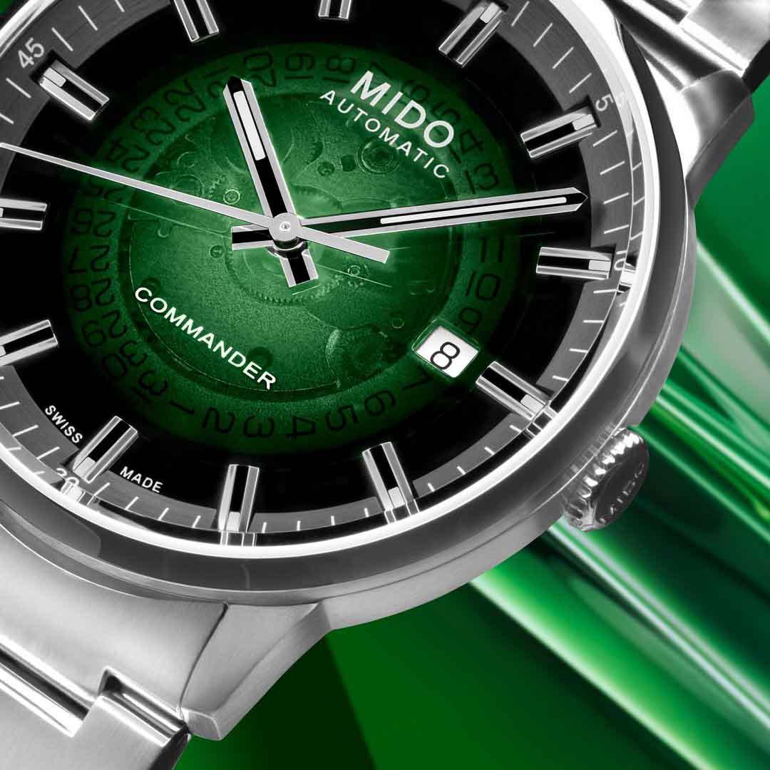 Mido Commander Gradient Green Dial