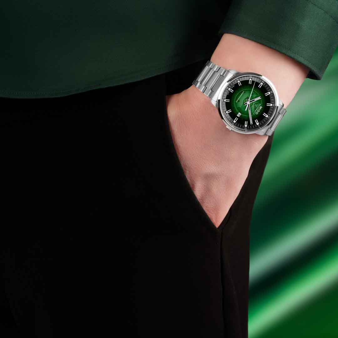 Mido Commander Gradient Green Dial