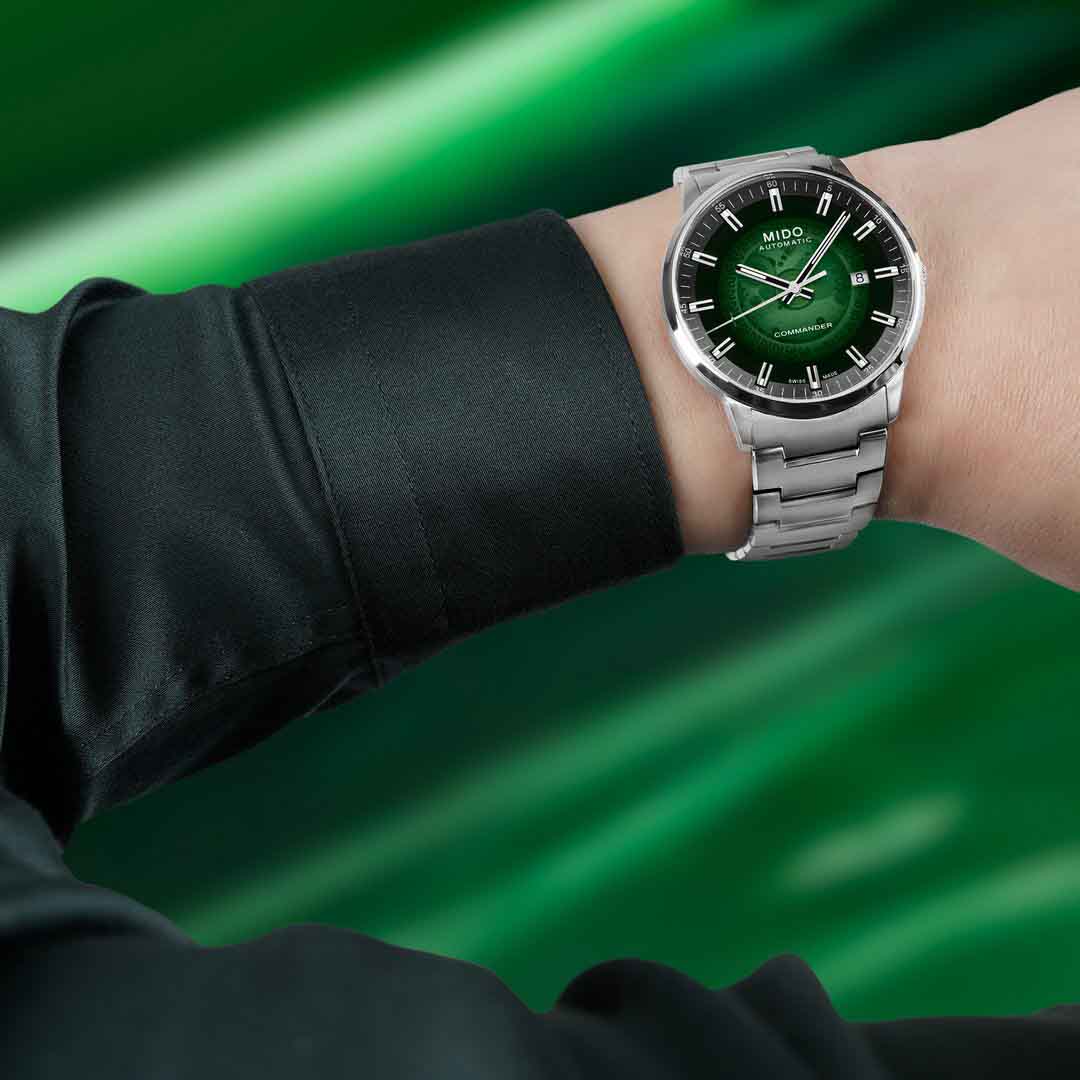 Mido Commander Gradient Green Dial