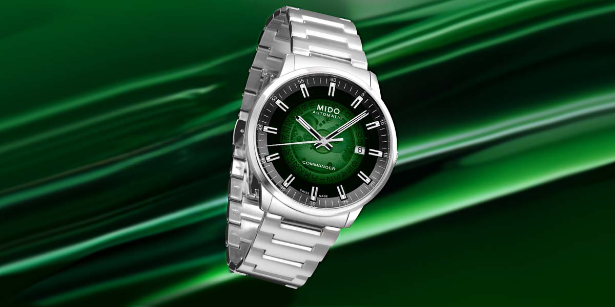 Mido Commander Gradient Green Dial